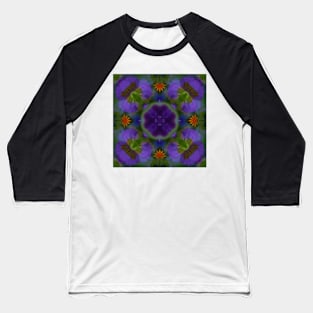 Pansy Kaleidoscope 2 Baseball T-Shirt